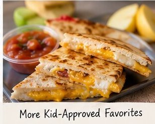 Kid-approved cheese quesadilla with salsa